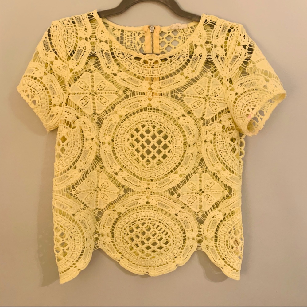 Tea & Cup Lace Top